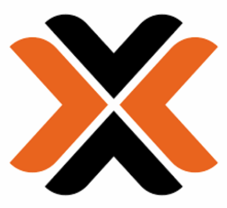 A black and orange x-shaped symbol

Description automatically generated